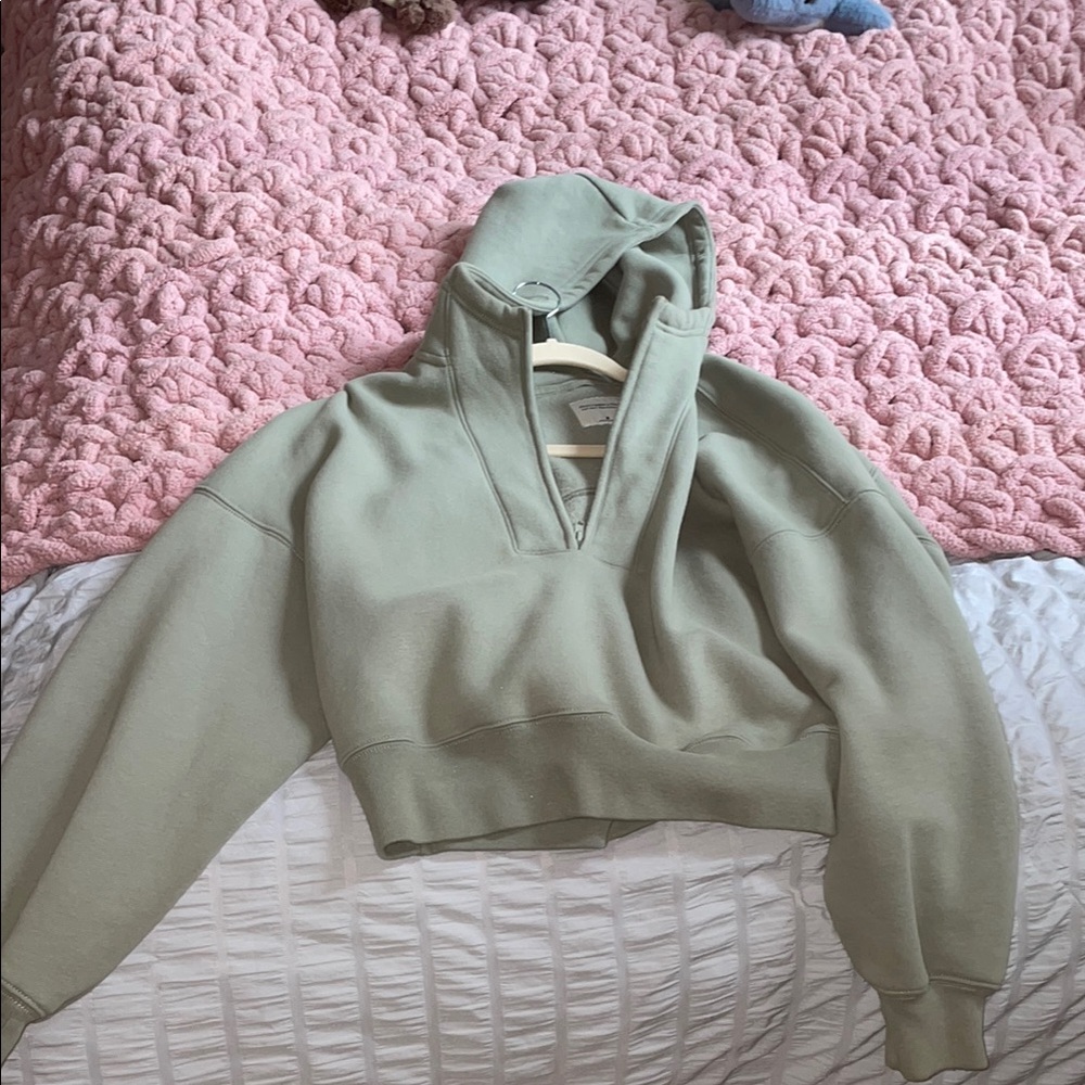 Women's Green Abercrombie Hoodie